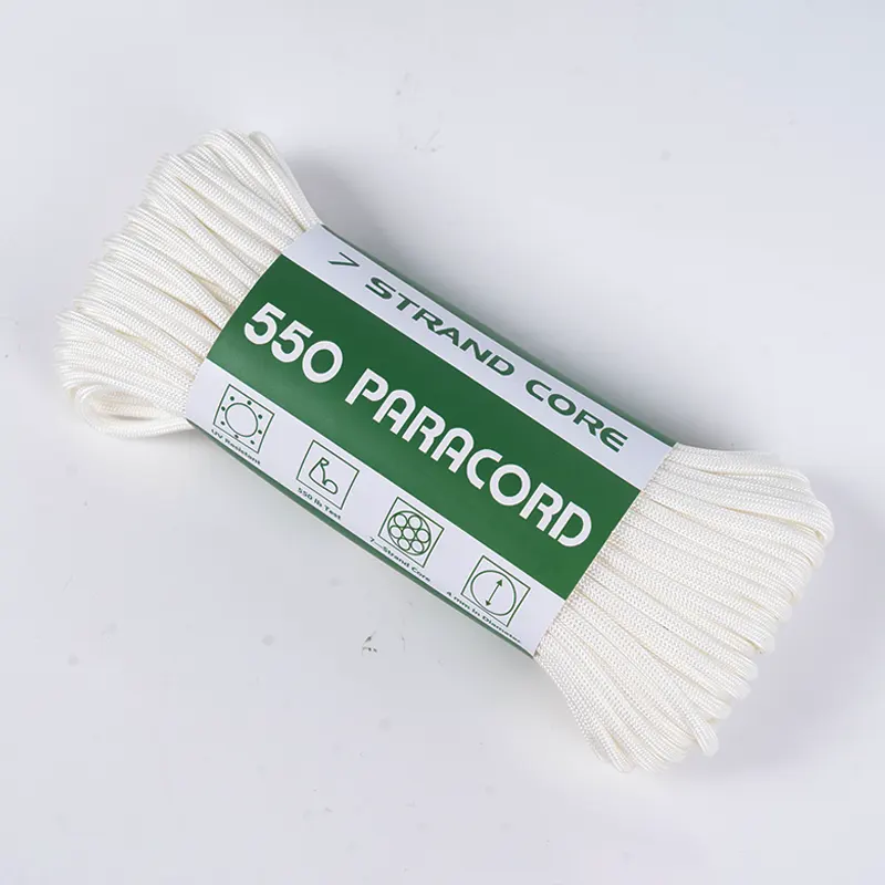 7pramenné jádro 4mm, pevná bílá 550 Polyester Paracord