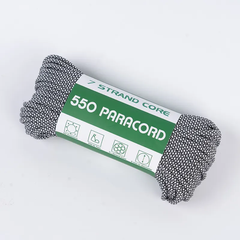 7pramenné jádro 4mm White Diamond 550 Polyester Paracord